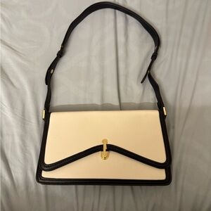 Black and cream shoulder bag